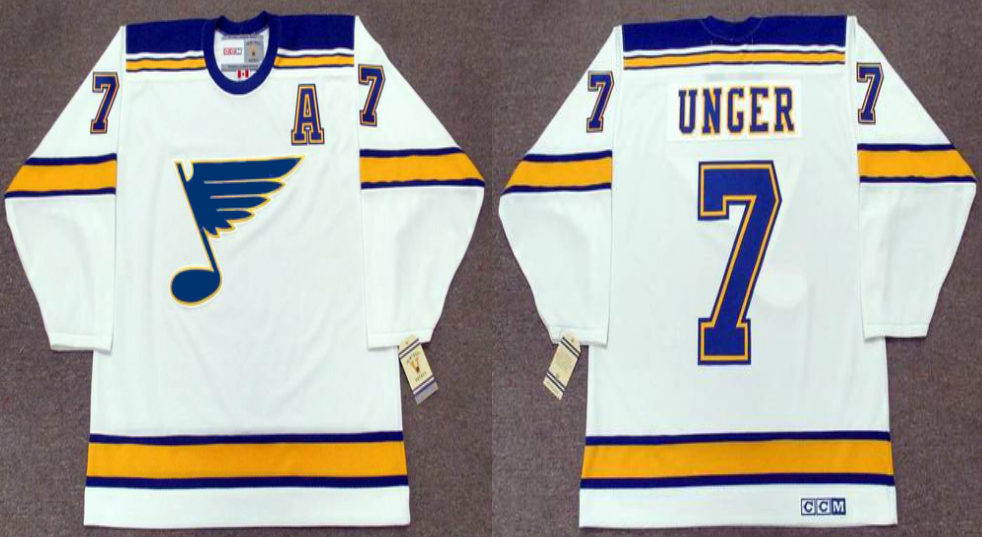 2019 Men St.Louis Blues 7 Unger white CCM NHL jerseys